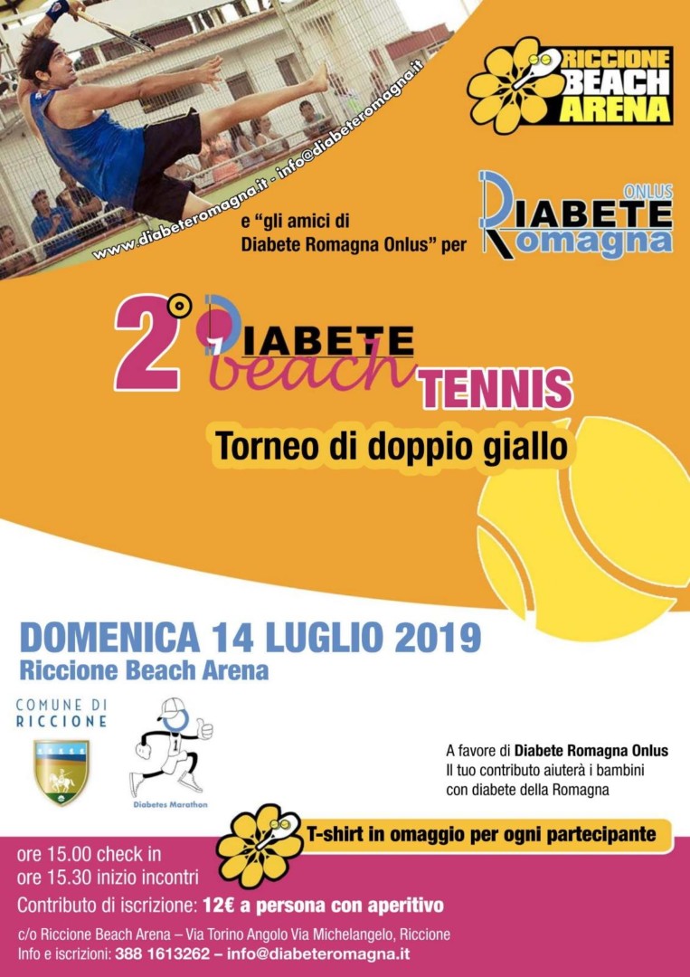 Al Via La Seconda Edizione Di Diabete Beach Tennis: Diabete Romagna E Riccione Beach Arena Per Il Torneo Benefico A Favore Dei Bambini Con Diabete