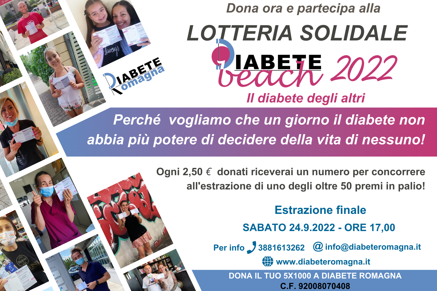 Estrazione Lotteria Solidale Diabete Beach 2022 “Il Diabete Degli Altri” – Sabato 24 Settembre 2022