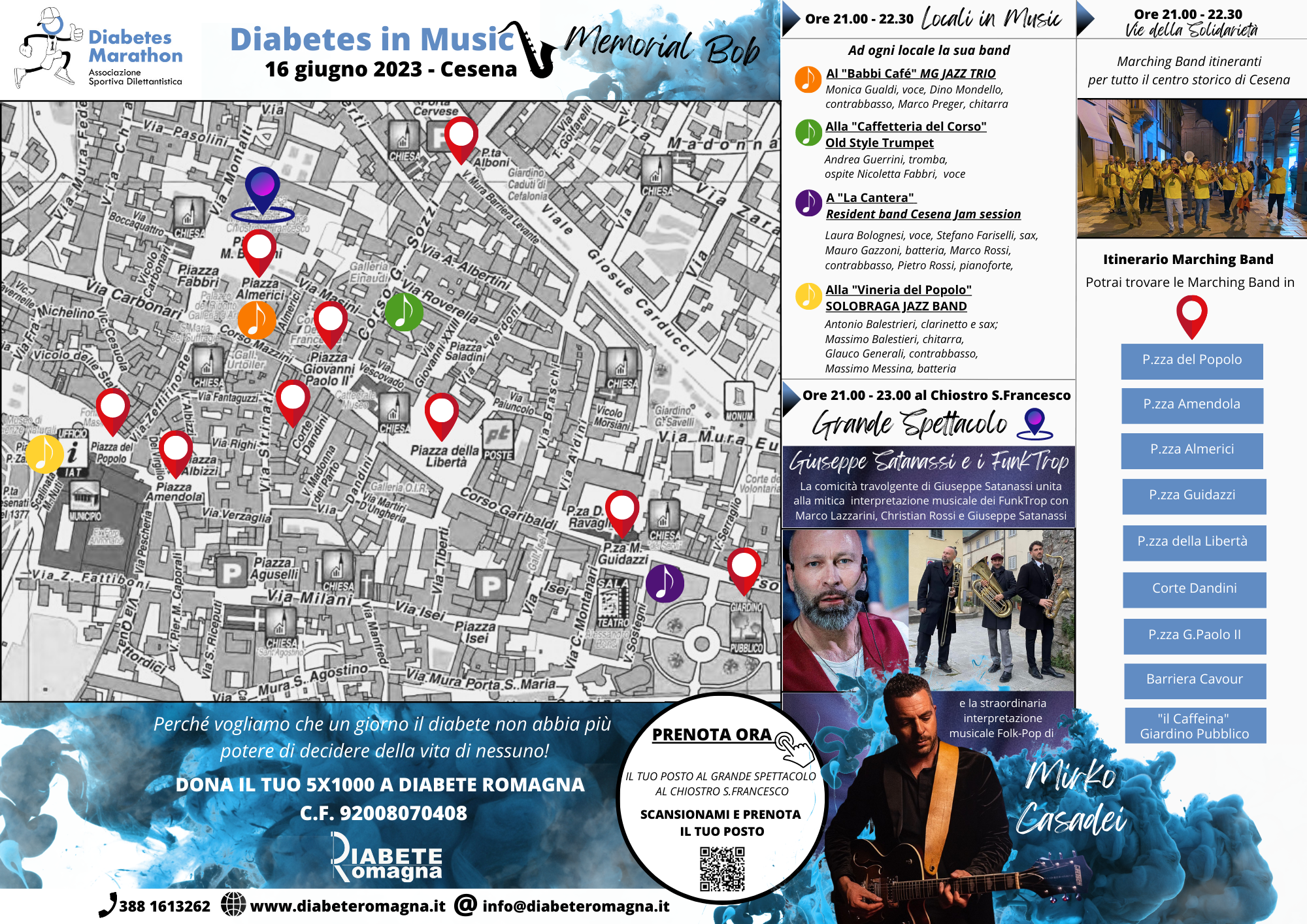 Diabetes In Music “Memorial Bob” 2023 – Venerdì 16 Giugno 2023 Ore 21.00, Cesena