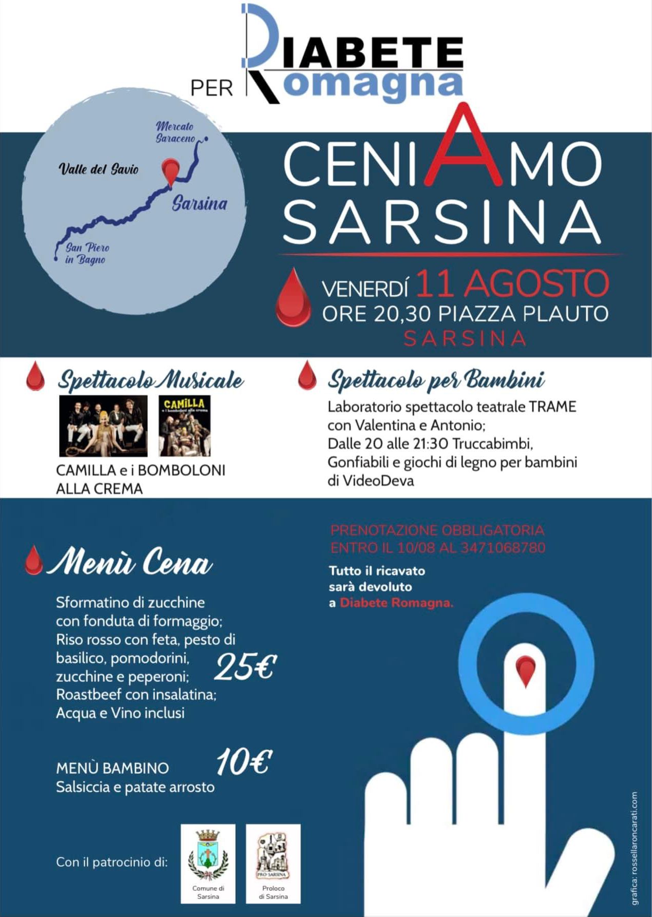CeniAmo Sarsina – Venerdì 11 Agosto 2023 – Ore 20.30, Piazza Plauto A Sarsina